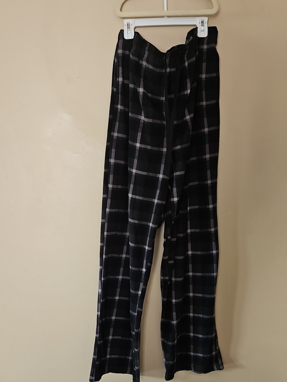 Croft & Barrow Black and Gray Plaid Pajama Lounge Pants XLT